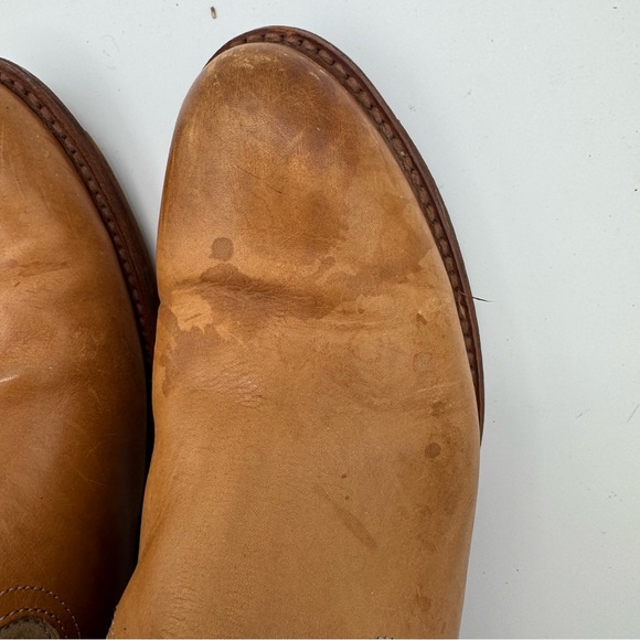 Frye Jamie Zip up Bootie ankle boots in brown tan leather and suede size 7.5 - Picture 8 of 14